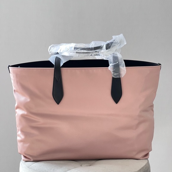 Burberry Medium Logo Print Nylon Tote in Rose Beige - Picture 3 of 13